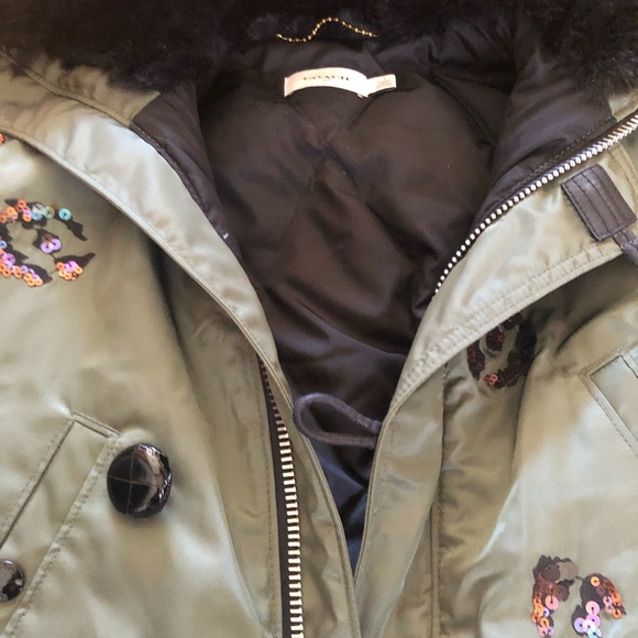 COPY - Coach green sequin Eskimo jacket - Picture 9 of 9